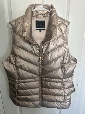 Talbots Gold Puffer Vest, XL; worn once